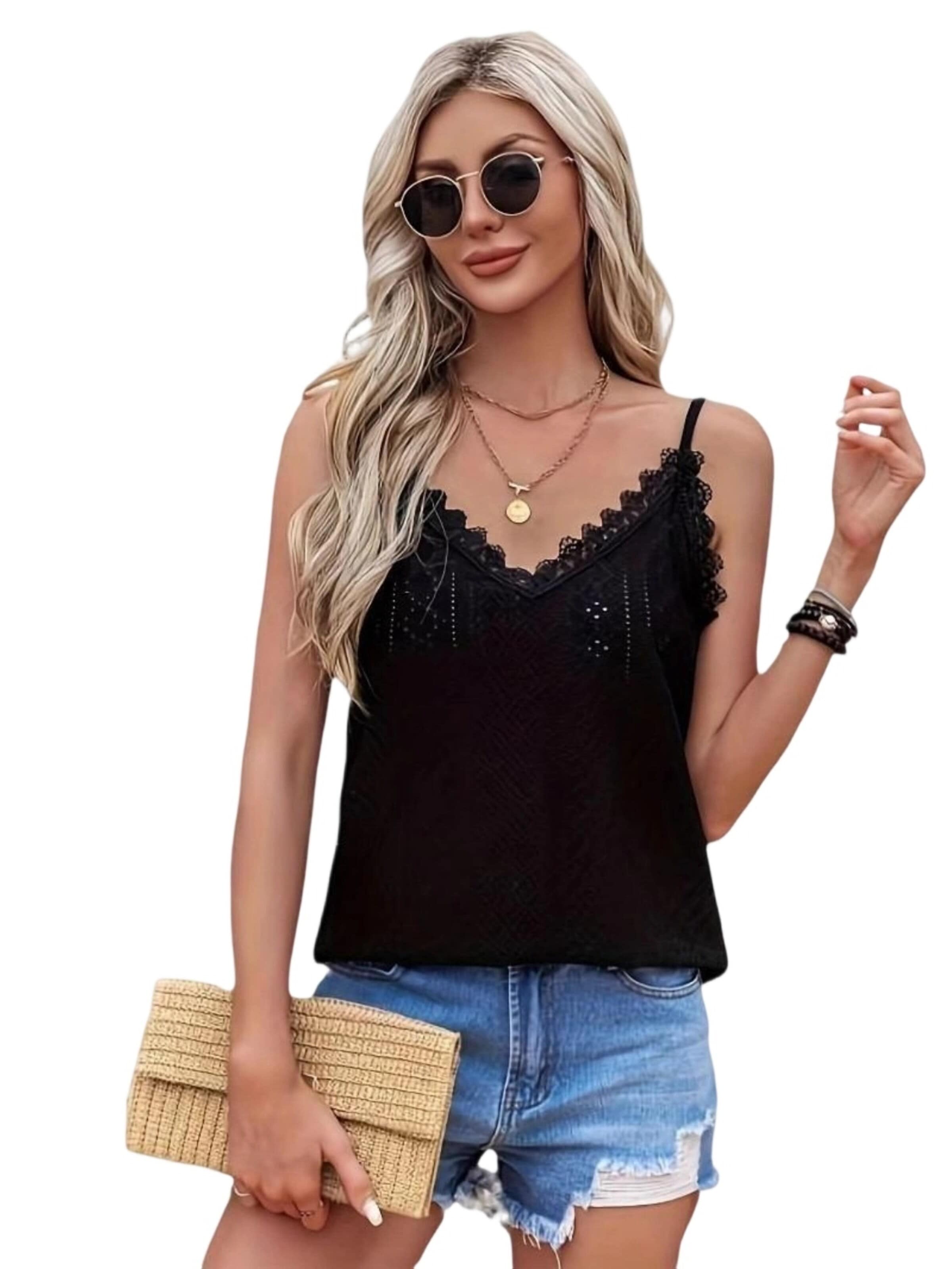 Yesfashion Top w kolorze czarny: przód