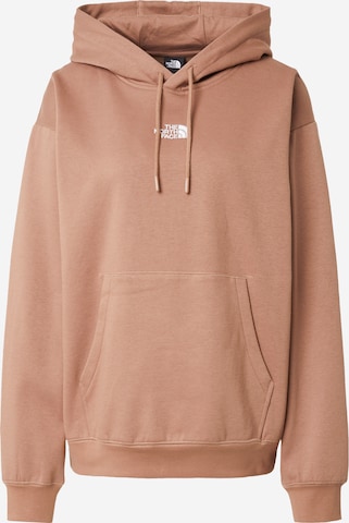 brūns THE NORTH FACE Sportisks džemperis 'ESSENTIAL': no priekšpuses