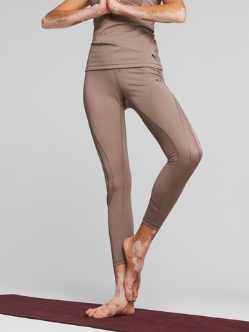 Skinny Pantalon de sport PUMA en violet : devant