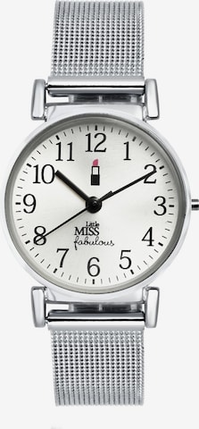 Montre à affichage analogique Lucardi en argent : devant