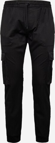 Calvin Klein Jeans Tapered Cargobyxa i svart: framsida