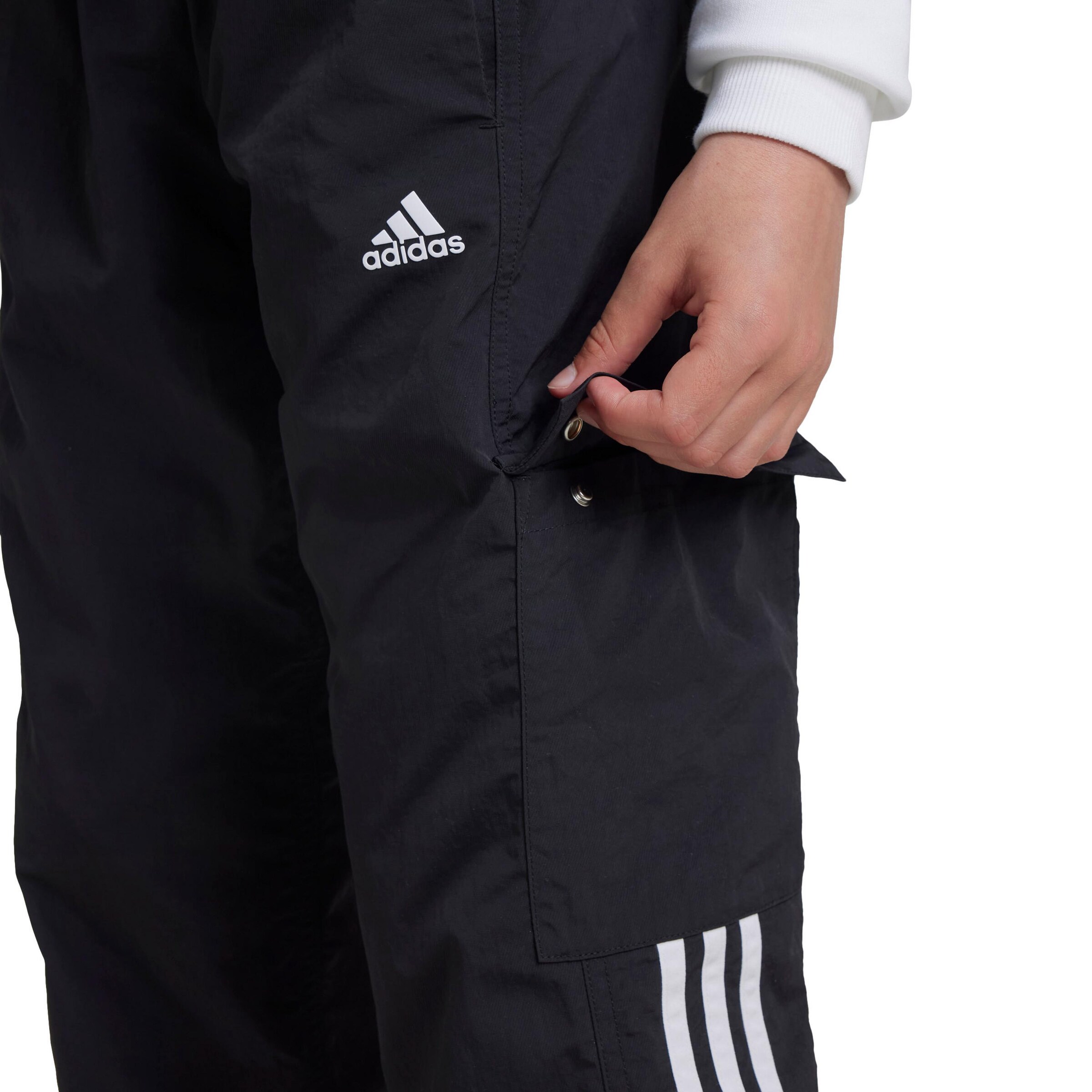 ADIDAS SPORTSWEAR Loosefit Sportovní kalhoty 'JAM' – černá