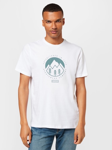 COLUMBIA Klasický střih Funkční tričko 'M Rapid Ridge™' – bílá: přední strana