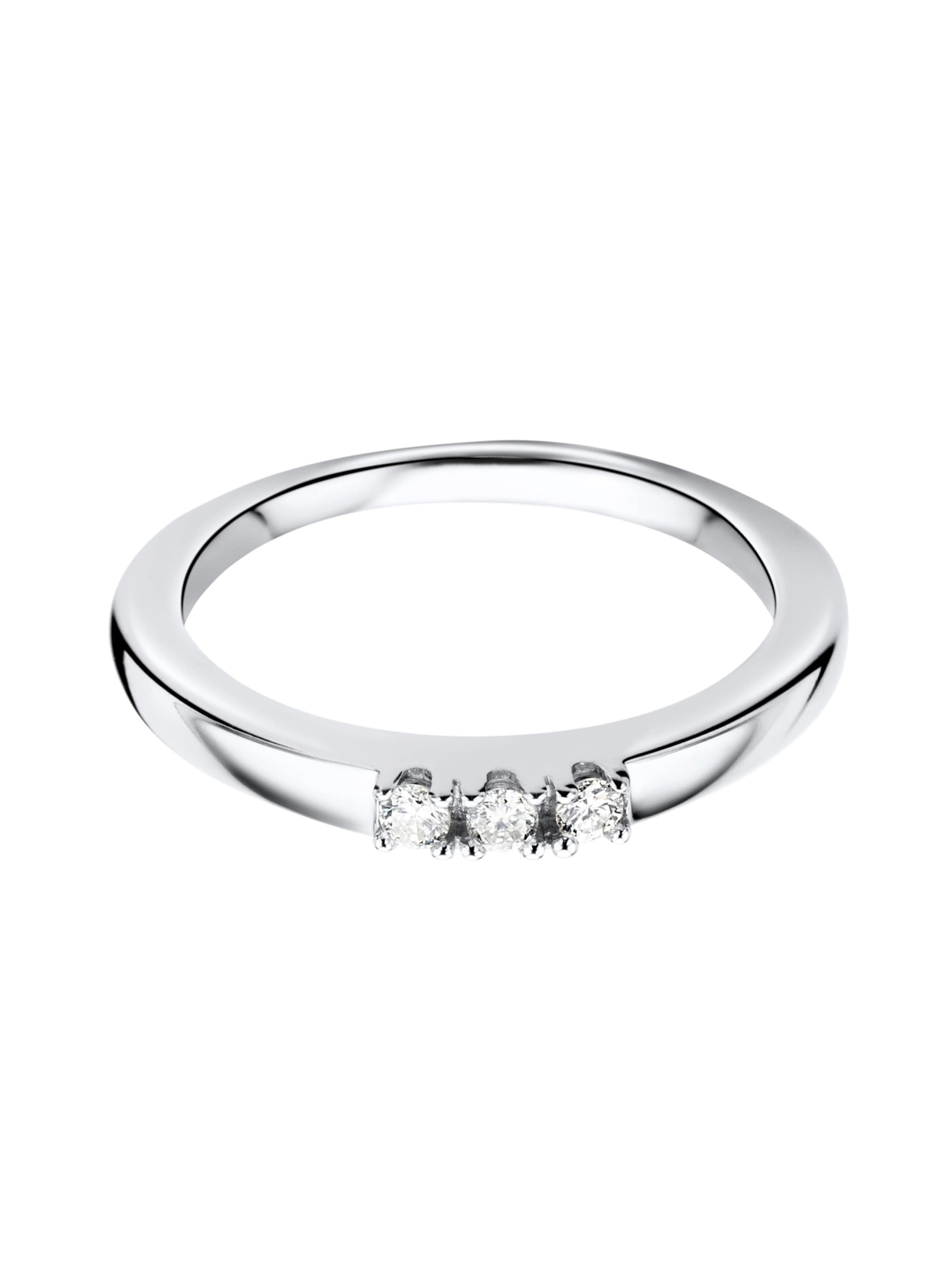 DIAMANT LETERNEL Ring 'Ring aus 375 Weißgold mit Diamant'‌‌‌‌‌‌‌‌‌‌ in Silber
