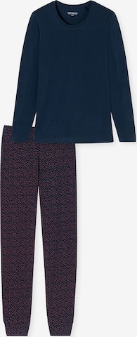 SCHIESSER Pajama ' Comfort Essentials ' in Blue: front