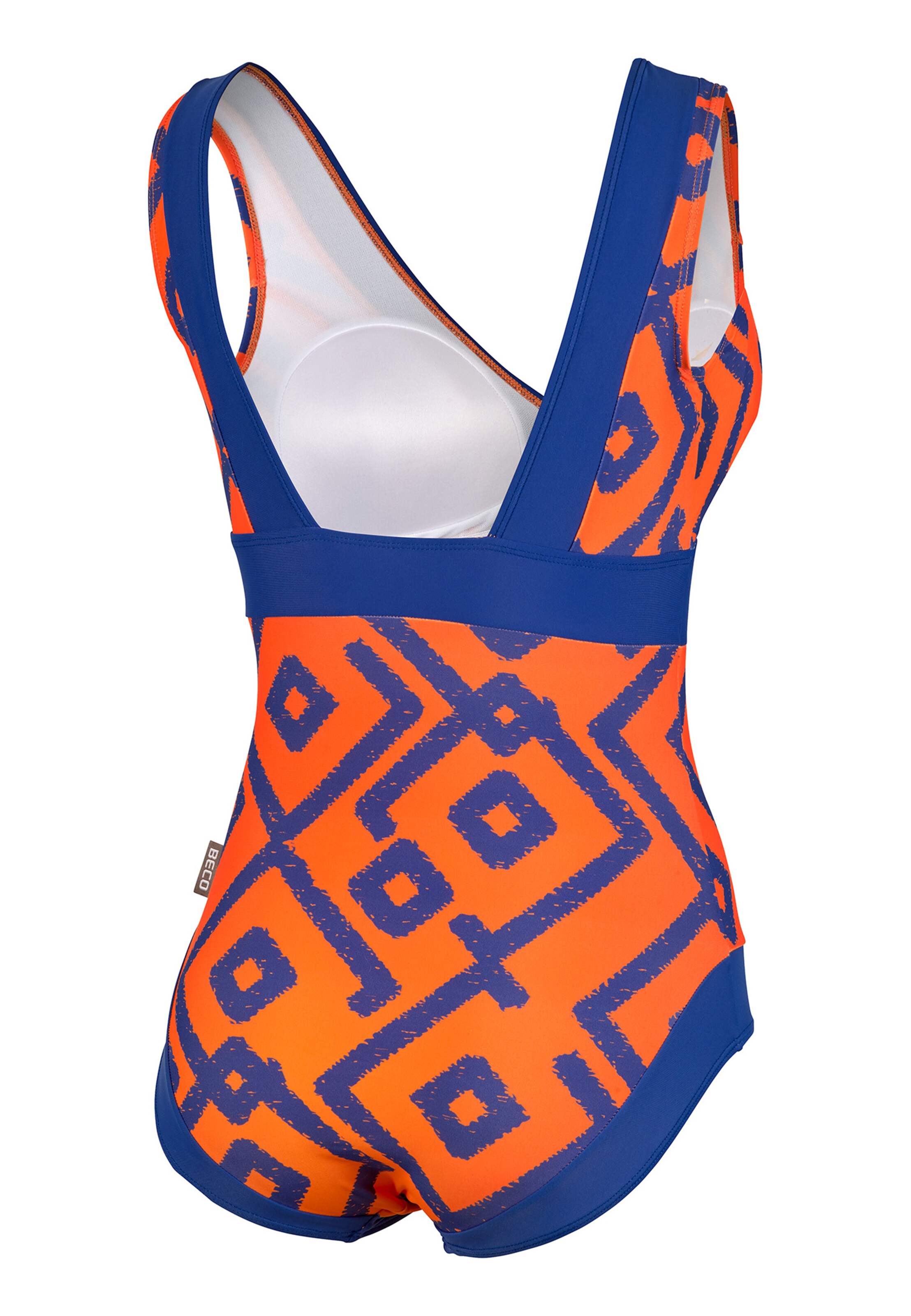 BECO the world of aquasports Swimsuit 'Inka Graphic' in Orange