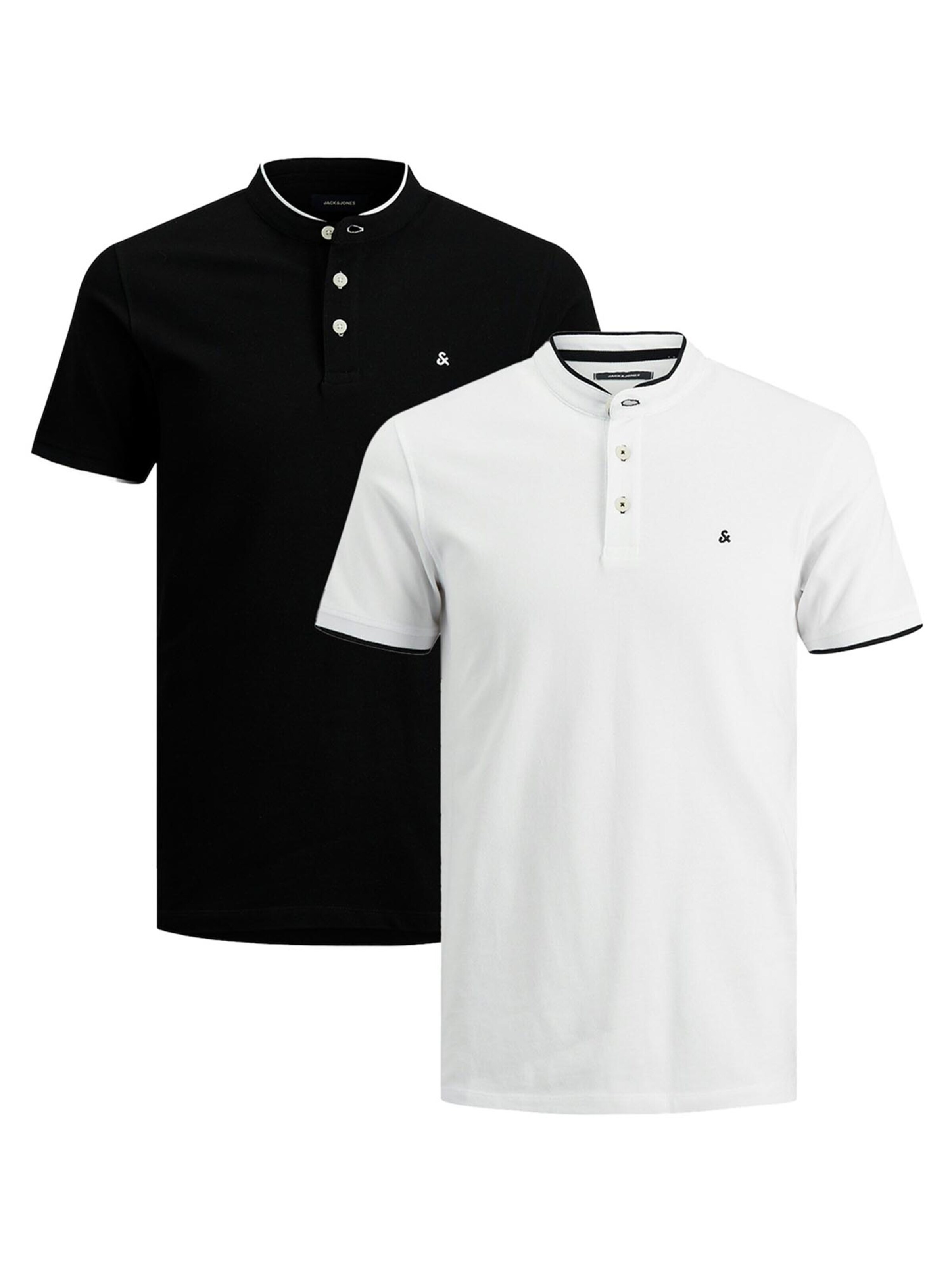 JACK & JONES Shirt 'Paulos Mao' in Black: front