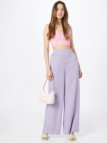 Nasty Gal Wide leg Trousers in Purple