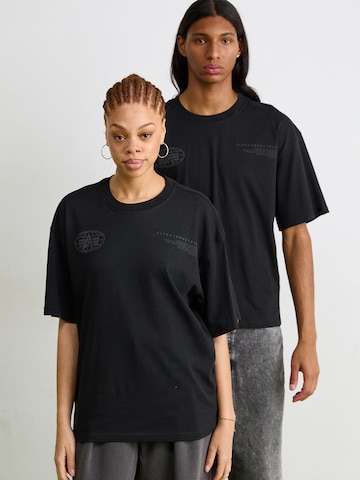 ALPHA INDUSTRIES Tričko – černá