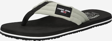 Tommy Jeans T-Bar Sandals in Grey: front