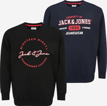 Sweat-shirt Jack & Jones Plus en bleu : devant