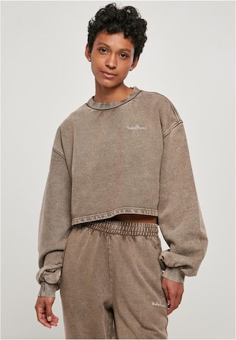 Sweat-shirt Urban Classics en marron : devant