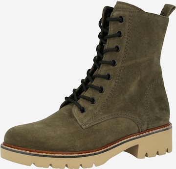 GABOR Lace-Up Boots in Green: front