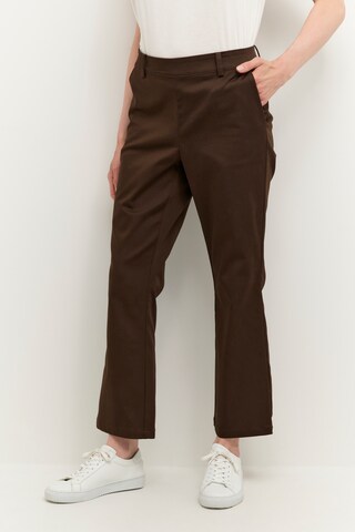 CULTURE Boot cut Trousers 'Caya' in Brown