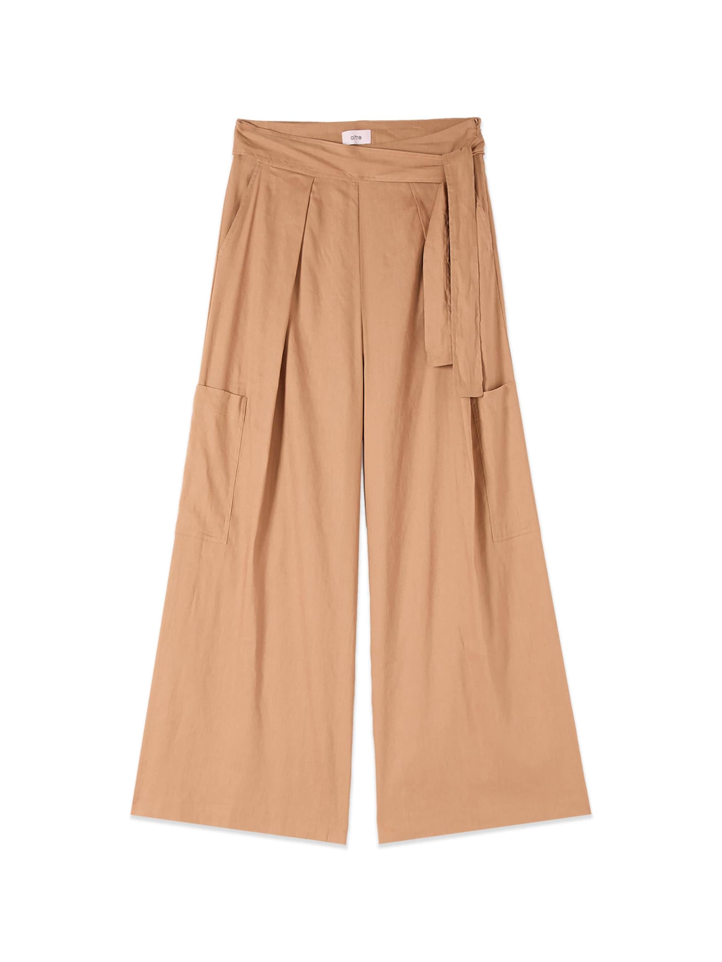 oltre - Ropa ancha Pantalón en beige: frente