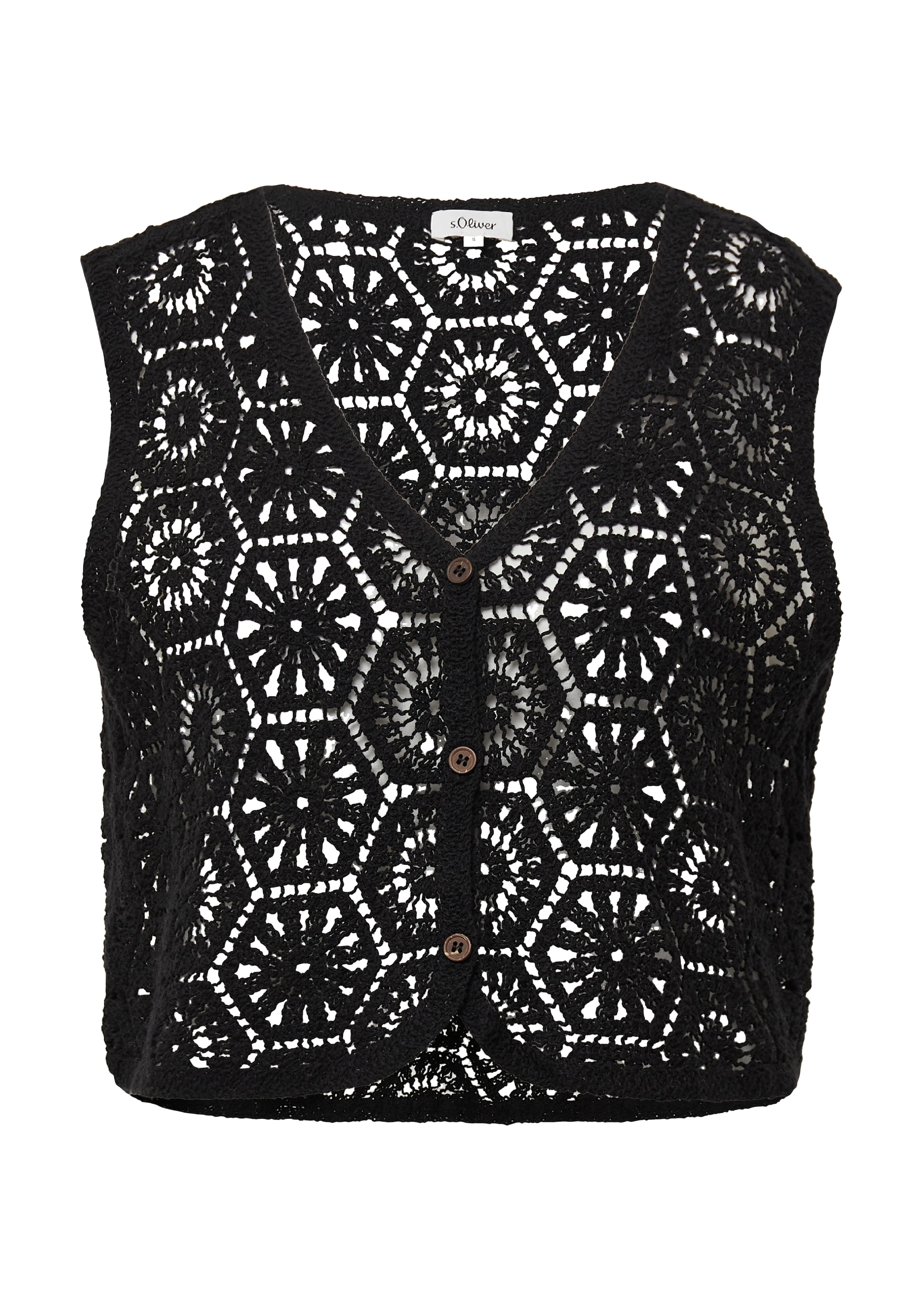 s.Oliver Weste in Schwarz: Vorderseite