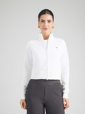 Veste de survêtement Tommy Jeans en blanc : devant