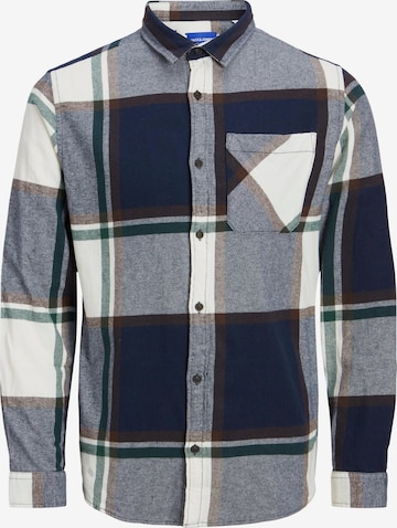 JACK & JONES Regular fit Button Up Shirt 'OWEN' in Blue: front