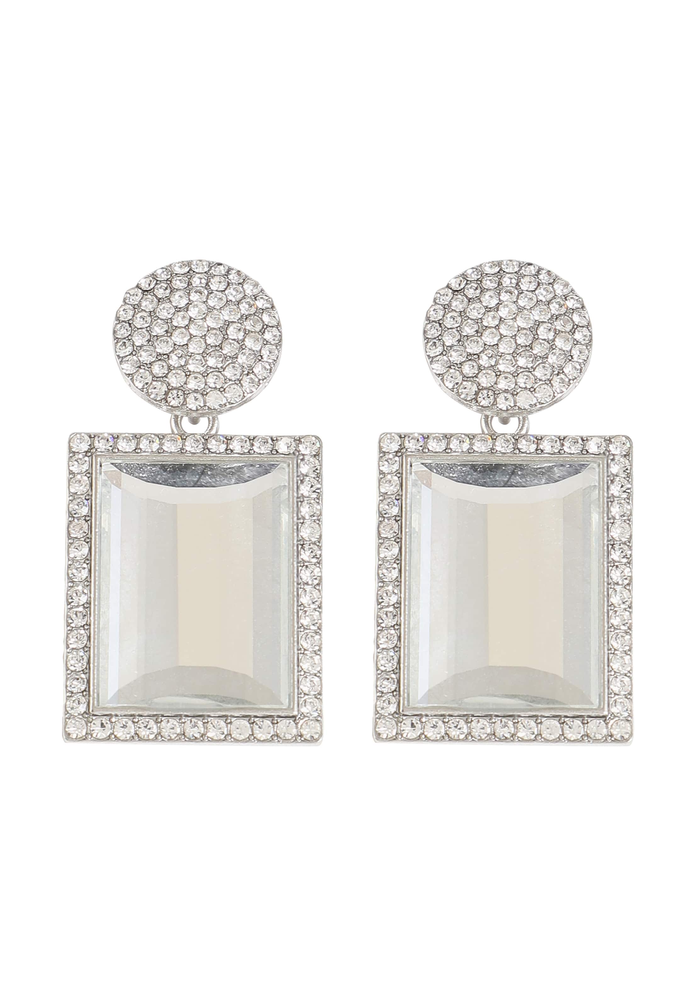 SOHI Náušnice 'Jordi' - Strieborná: predná strana