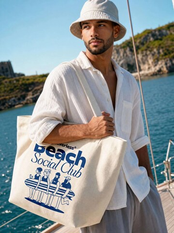 Neverless Beach Bag 'Beach Social Club' in Beige