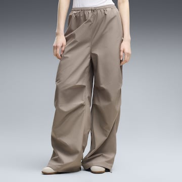 PUMA Loose fit Workout Pants 'Wardrobe Essentials' in Beige