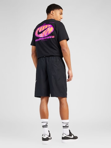 juoda Nike Sportswear Laisvas Kelnės 'CLUB'
