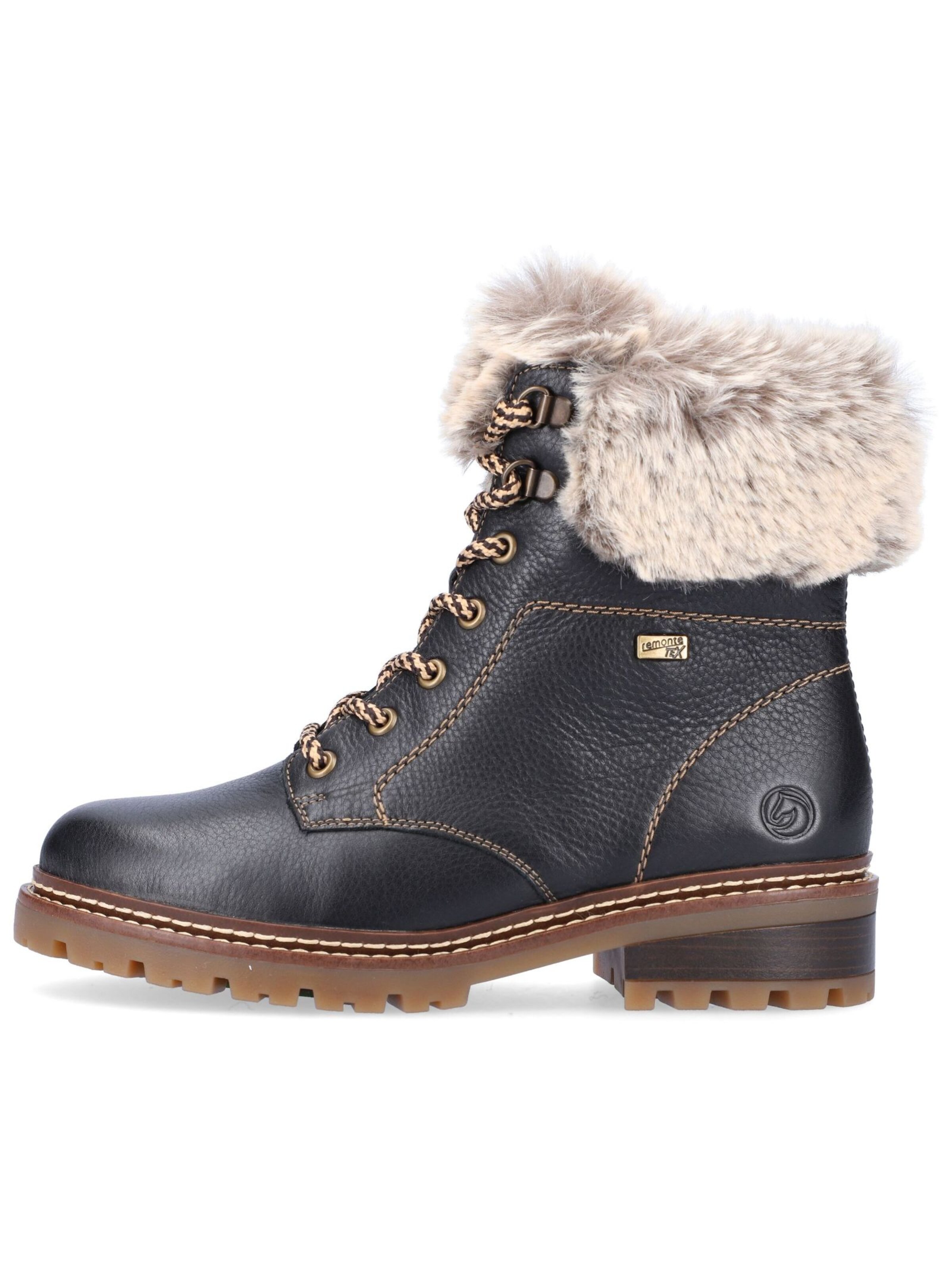 REMONTE Schnürstiefelette in Schwarz