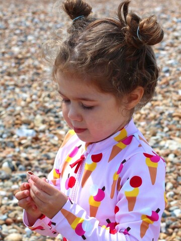 Toby Tiger Swimsuit 'Eiswaffel' in Pink