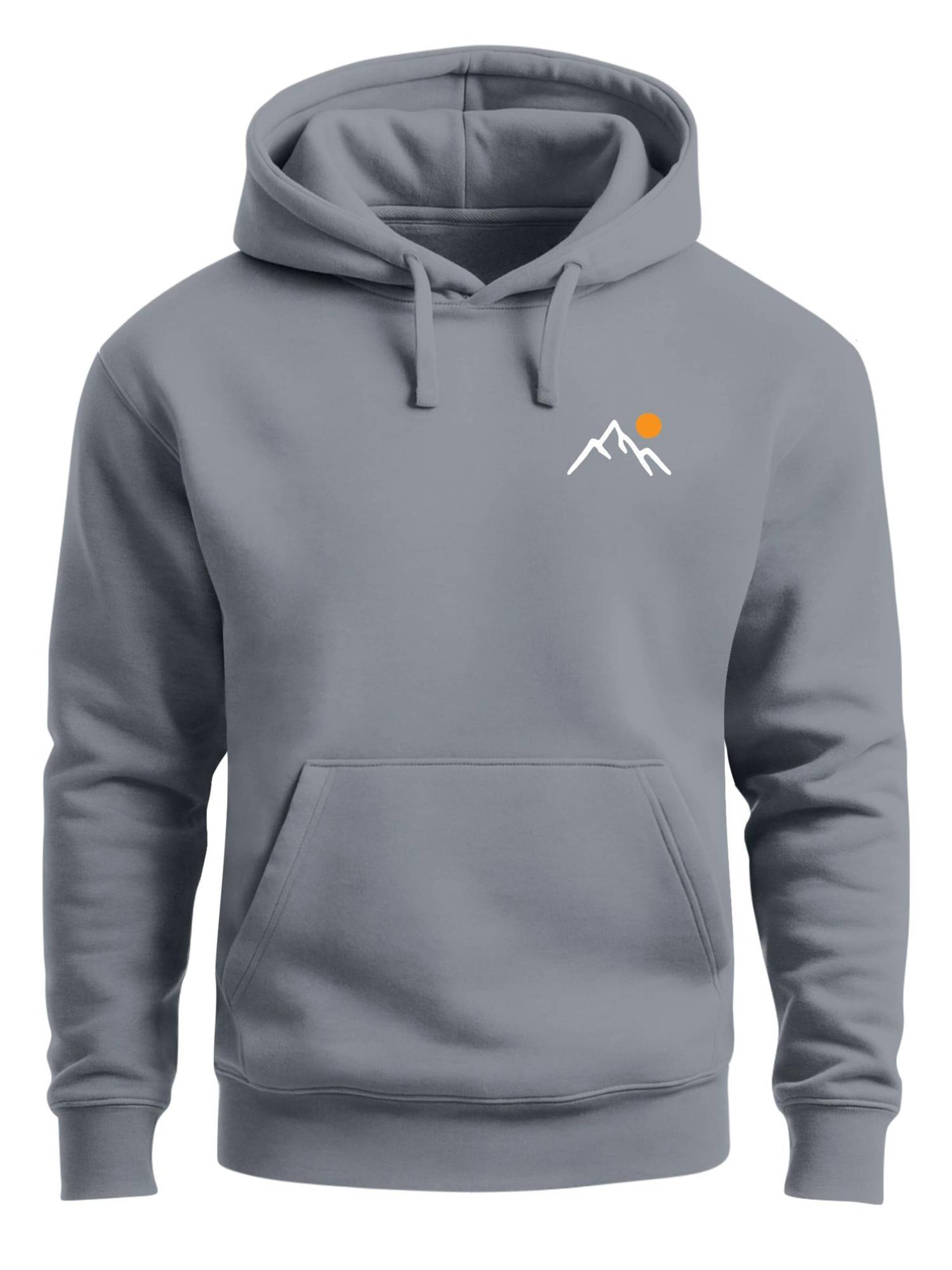 Neverless Sweatshirt 'Mountain Sun' in Grey: front