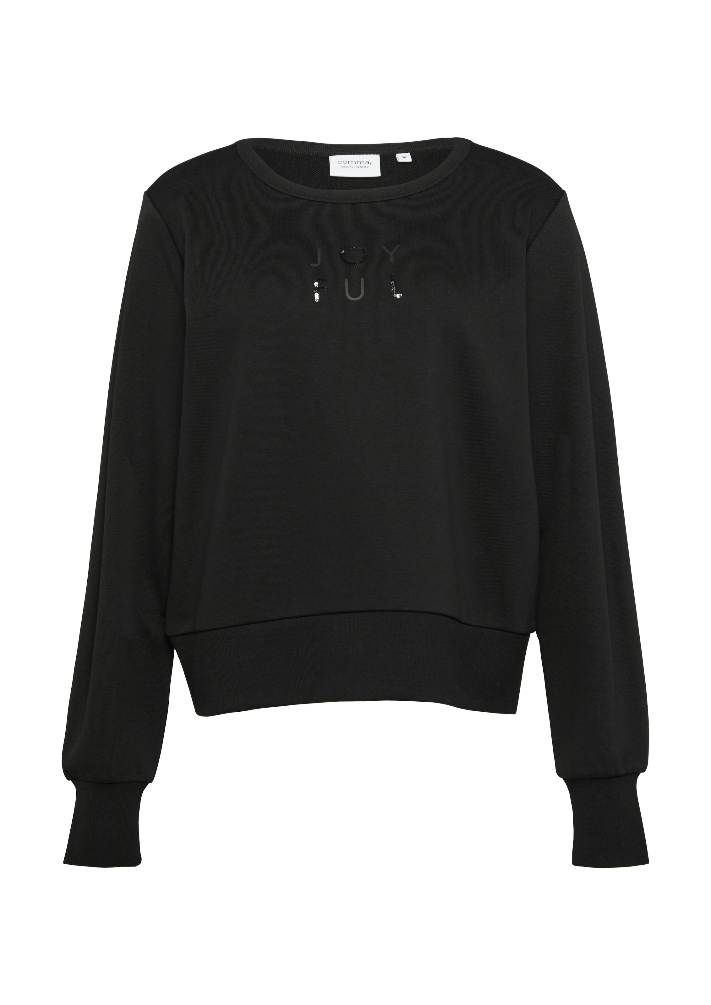 comma casual identity Sweatshirt in Schwarz: Vorderseite
