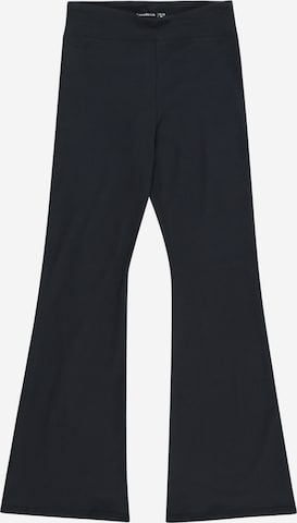 Abercrombie & Fitch Široke hlačnice Hlače | črna barva: sprednja stran