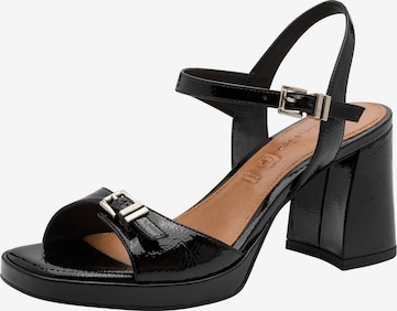 Sandales Tamaris en noir : devant