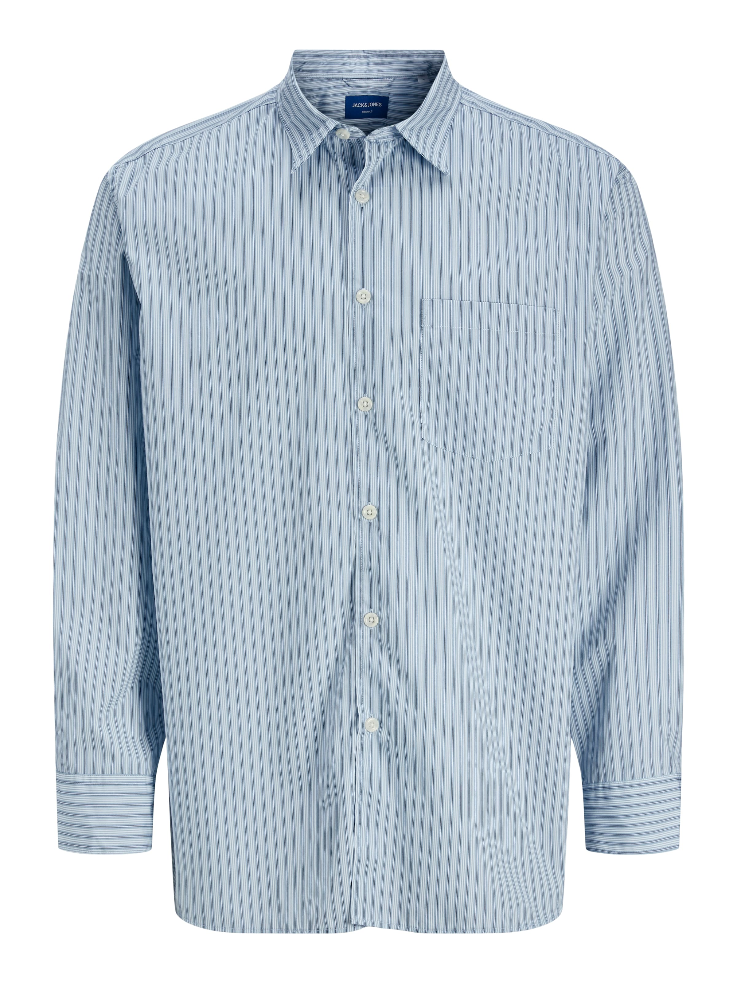 JACK &amp; JONES Comfort fit Button Up Shirt in Blue: front