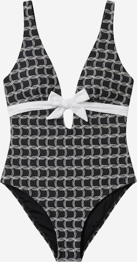 HACOY Badeanzug 'Monogram' in schwarz, Produktansicht