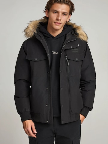 Veste d’hiver Funky Buddha en noir : devant