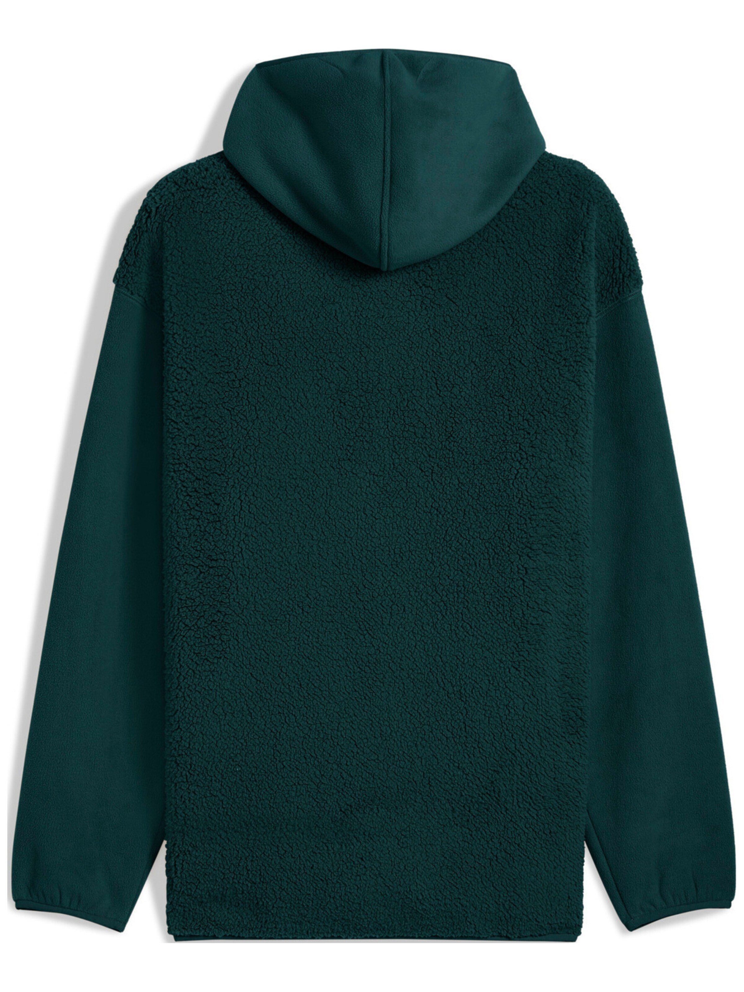 PUMA - Sudadera con cremallera 'Puma Ess Elevated Relaxed Winterized Full-zip' en verde