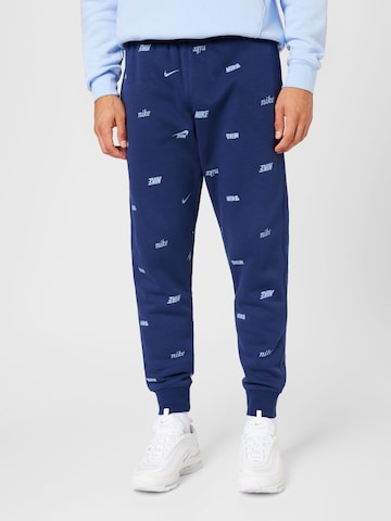 Nike Sportswear - Tapered Pantalón en azul: frente