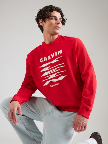 Calvin Klein Jeans Bluzka sportowa w kolorze czerwony: przód
