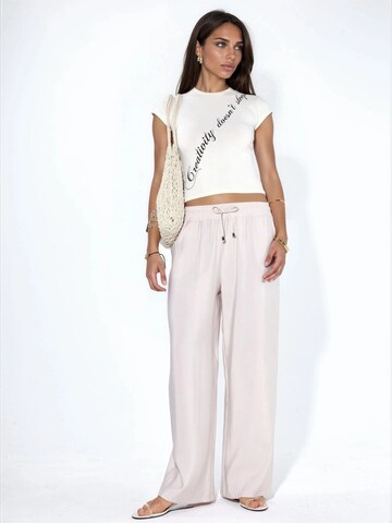 Wide leg Pantaloni di Hiccup in bianco