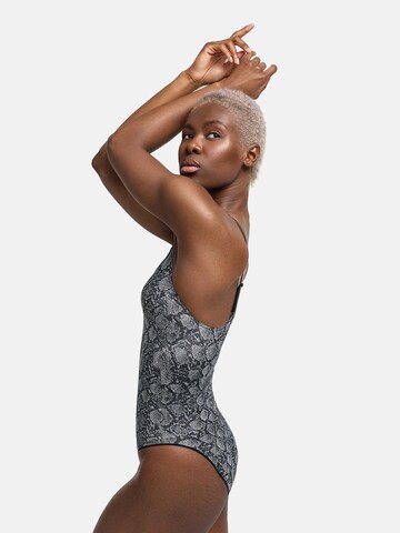cfab (formerly creamy fabrics) Shapingbody 'Bodysuit Sculpting Shapewear mit Slip'‌‌‌‌‌‌‌‌ in Grau