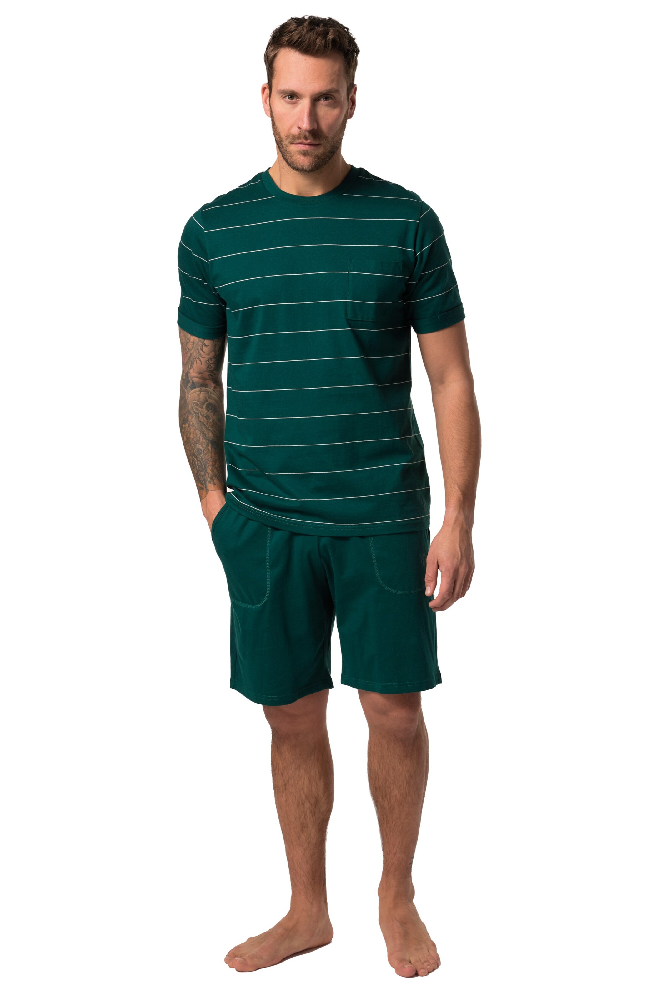 JP1880 Pyjama in Grün: Vorderseite