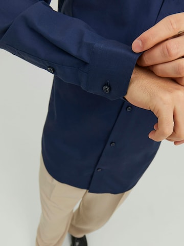 JACK & JONES Comfort fit Button Up Shirt 'Blaparker' in Blue