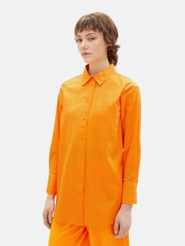 TOM TAILOR DENIM Bluse in Orange: predná strana