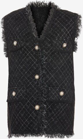 ZITHA Knitted Vest in Black: front