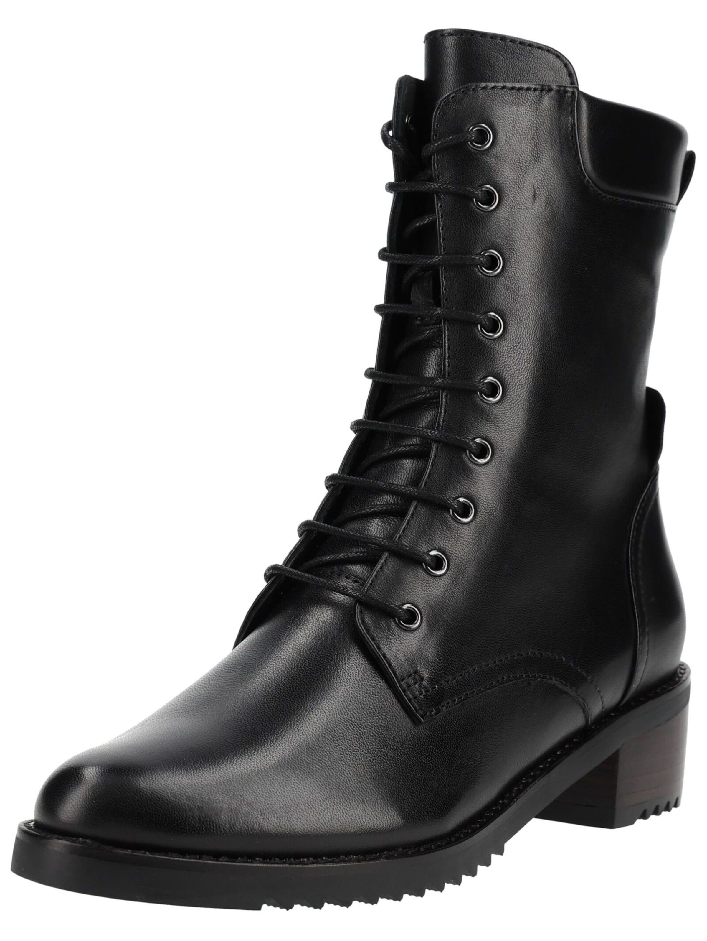 Everybody Schnürstiefelette in Schwarz: Vorderseite