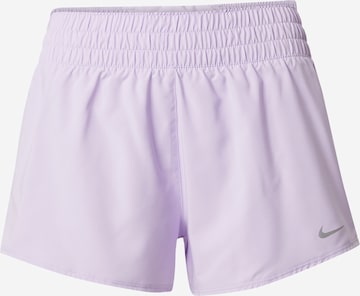 Regular Pantalon de sport 'One' NIKE en violet : devant
