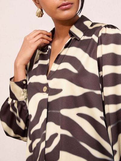 Friends Like These Blouse in Dark brown / Wool white, Item view