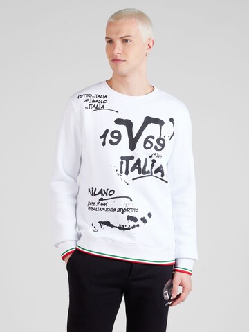 19V69 ITALIA Sweatshirt 'BASTIAN' i hvid: forside