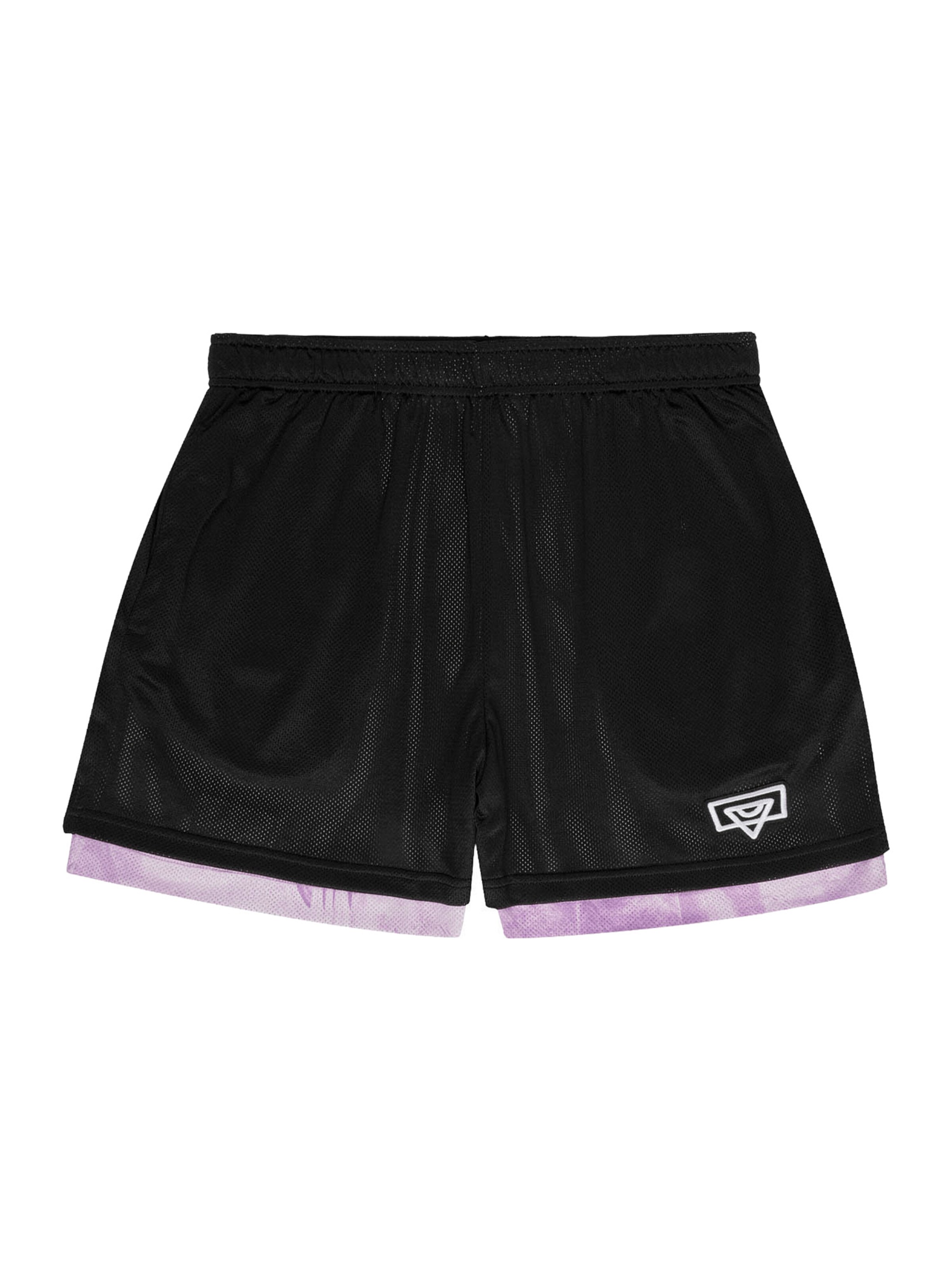 Bucketz Regular Workout Pants in Black: front