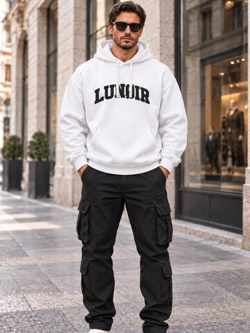 LUNØIR Studio Sweatshirt 'Only You Know the Fight' in Wit